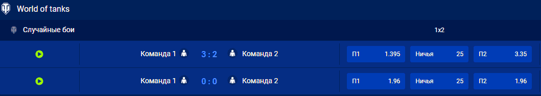 World of tanks на 1xBet